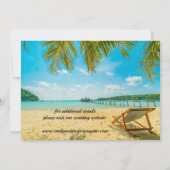 上品なミニマリスト、熱帯ビーチ セーブザデート (裏面)