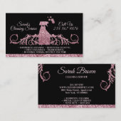 上品なメイド清掃サービス 名刺 (正面/裏面)