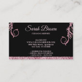 上品なメイド清掃サービス 名刺 (裏面)