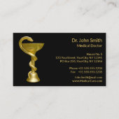 上品なメディカルボウルスネーク衛生金ゴールドカドゥセウス 予約カード (正面)