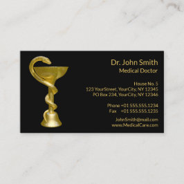 上品なメディカルボウルスネーク衛生金ゴールドカドゥセウス 予約カード