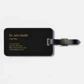 上品なメディカルボウル衛生金ゴールドスネークカドゥセウス ラゲッジタグ (裏面横)