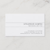 上品なモダンデザインお洒落ホワイトプレーンのトレンド 名刺 (正面)