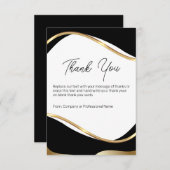 上品なモダンビジネス顧客サンキューカード サンキューカード (正面/裏面)
