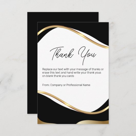 上品なモダンビジネス顧客サンキューカード サンキューカード (正面/裏面)