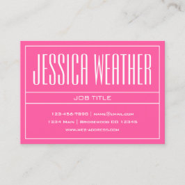 上品なモダンプロフェッショナルホワイト&ピンク 名刺