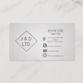 上品なモダンプロフェッショナル名刺 名刺 (裏面)
