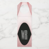 上品なモダンモノグラムのデザイン ボトルネックタグ (裏面)