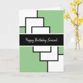 上品なモダン抽象芸術誕生日 カード (黄色い花)