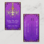 上品なモダン洗練されたデザイナーサロン 予約カード (正面/裏面)