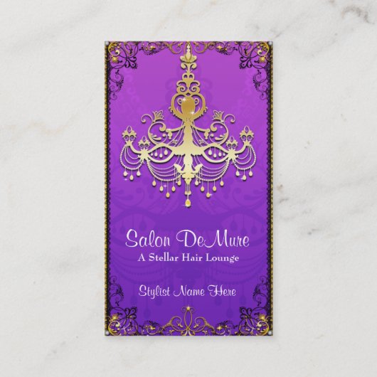 上品なモダン洗練されたデザイナーサロン 予約カード (正面)