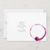 上品なモダン誕生日招待，ワインパーティー 招待状 (裏面)