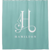 上品なモノエレガントグラムHカスタム シャワーカーテン (正面)