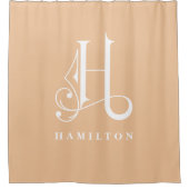 上品なモノエレガントグラムHカスタム シャワーカーテン (正面)