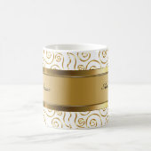 上品なモノグラムのコーヒー・マグのデザイン コーヒーマグカップ (中央)