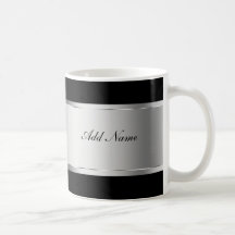 上品なモノグラムのコーヒー・マグ