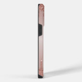 上品なモノグラムのバラ金ゴールドドリップグリッター iPhoneケース (右側面)