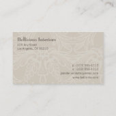 上品なモノグラムのラテの名刺 名刺 (裏面)