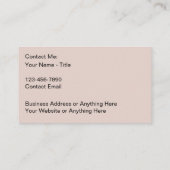 上品なモノグラムの名刺 予約カード (裏面)