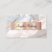 上品なモノグラムの名刺 予約カード (正面)