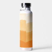 上品なモノグラムの水彩かぼちゃオレンジグラデーション色 ウォーターボトル (右面)