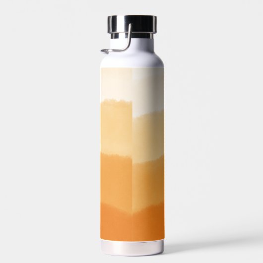 上品なモノグラムの水彩かぼちゃオレンジグラデーション色 ウォーターボトル (右面)