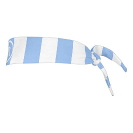 上品なモノグラムストライプの タイヘッドバンド