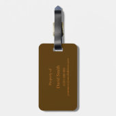 上品なモノグラム日本のメープルラゲッジタグ ラゲッジタグ (裏面縦)