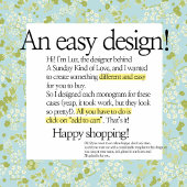 上品なモノグラム赤ちゃんブルーフローラ植物学 Case-Mate iPhoneケース