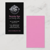 上品なモノグラム-スパおよびサロンの名刺 名刺 (正面/裏面)