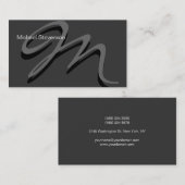 上品なユニークモノグラコンテンポラリームの名刺 名刺 (正面/裏面)