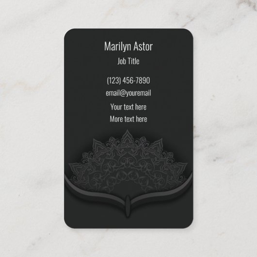 上品なユニーク両面ビジネスカード 名刺 (裏面)