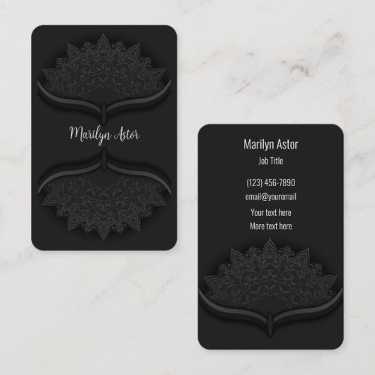 上品なユニーク両面ビジネスカード 名刺 (正面/裏面)