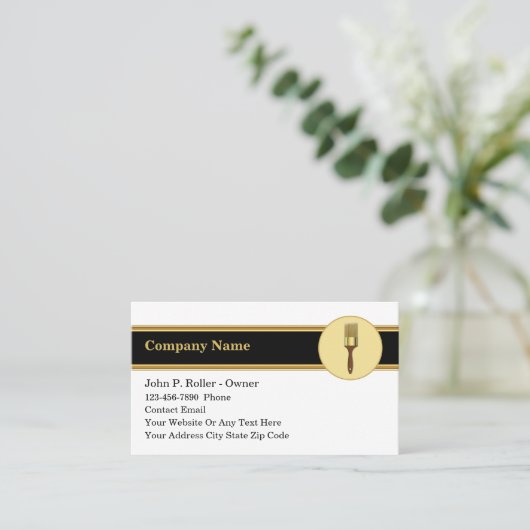 上品なユニーク画家の名刺 名刺 (スタンド正面)