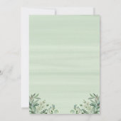 上品なユーカリの葉 私のブライズメイドになってくれますか? 招待状 (裏面)