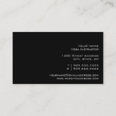 上品なヨガのインストラクターの名刺 名刺 (裏面)