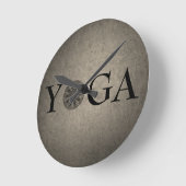 上品なヨガの柱時計 ラウンド壁時計 (傾斜)