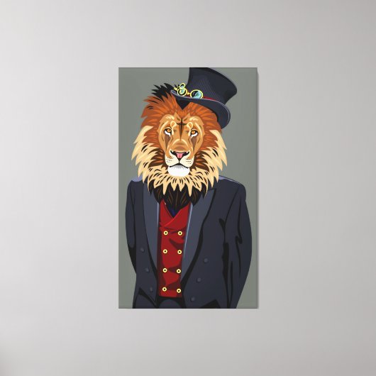 上品なライオン キャンバスプリント (正面)
