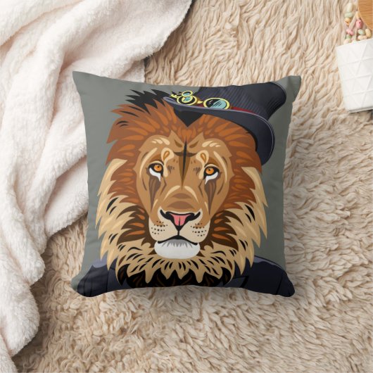 上品なライオン クッション (ブランケット)