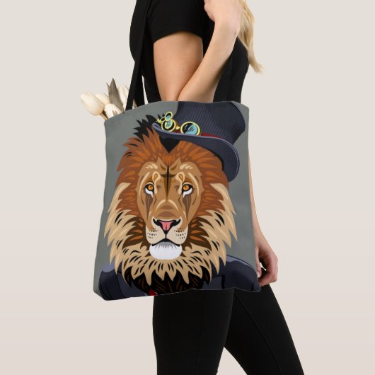 上品なライオン トートバッグ (クローズアップ)