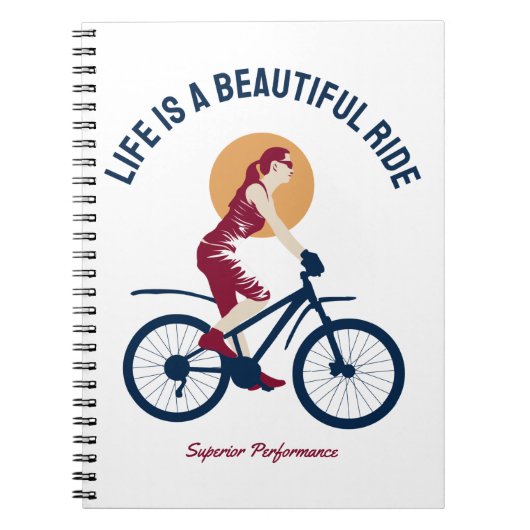 上品なライダー – 人生は美しいライド ノートブック (正面)