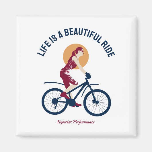上品なライダー – 人生は美しいライド マグネット (正面)