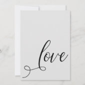 上品なライトグレーの受付のみを祝おう 招待状 (裏面)