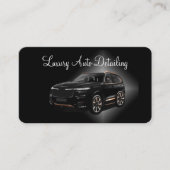 上品なラグジュアリー車のディテリング 名刺 (正面)