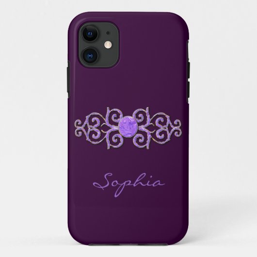 上品なラベンダーの水晶一見Iの電話5箱 Case-Mate iPhoneケース (裏面)