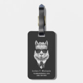 上品なラマは|あなたの名前を加えます ラゲッジタグ (裏面縦)