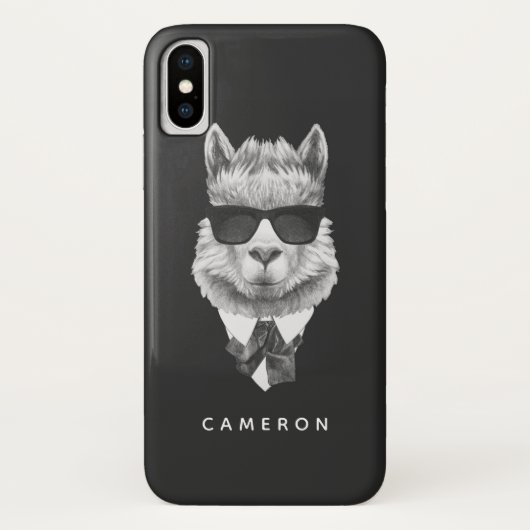 上品なラマは|あなたの名前を加えます Case-Mate iPhoneケース (裏面)