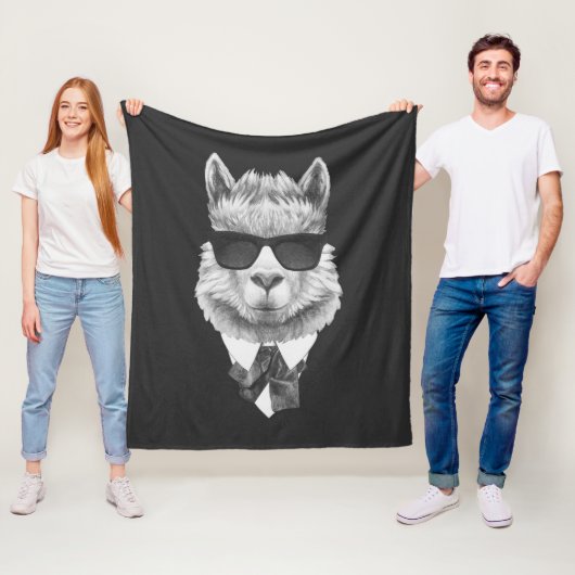 上品なラマ フリースブランケット (インサイチュ)