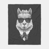 上品なラマ フリースブランケット (正面)