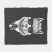 上品なラマ フリースブランケット (正面(横))